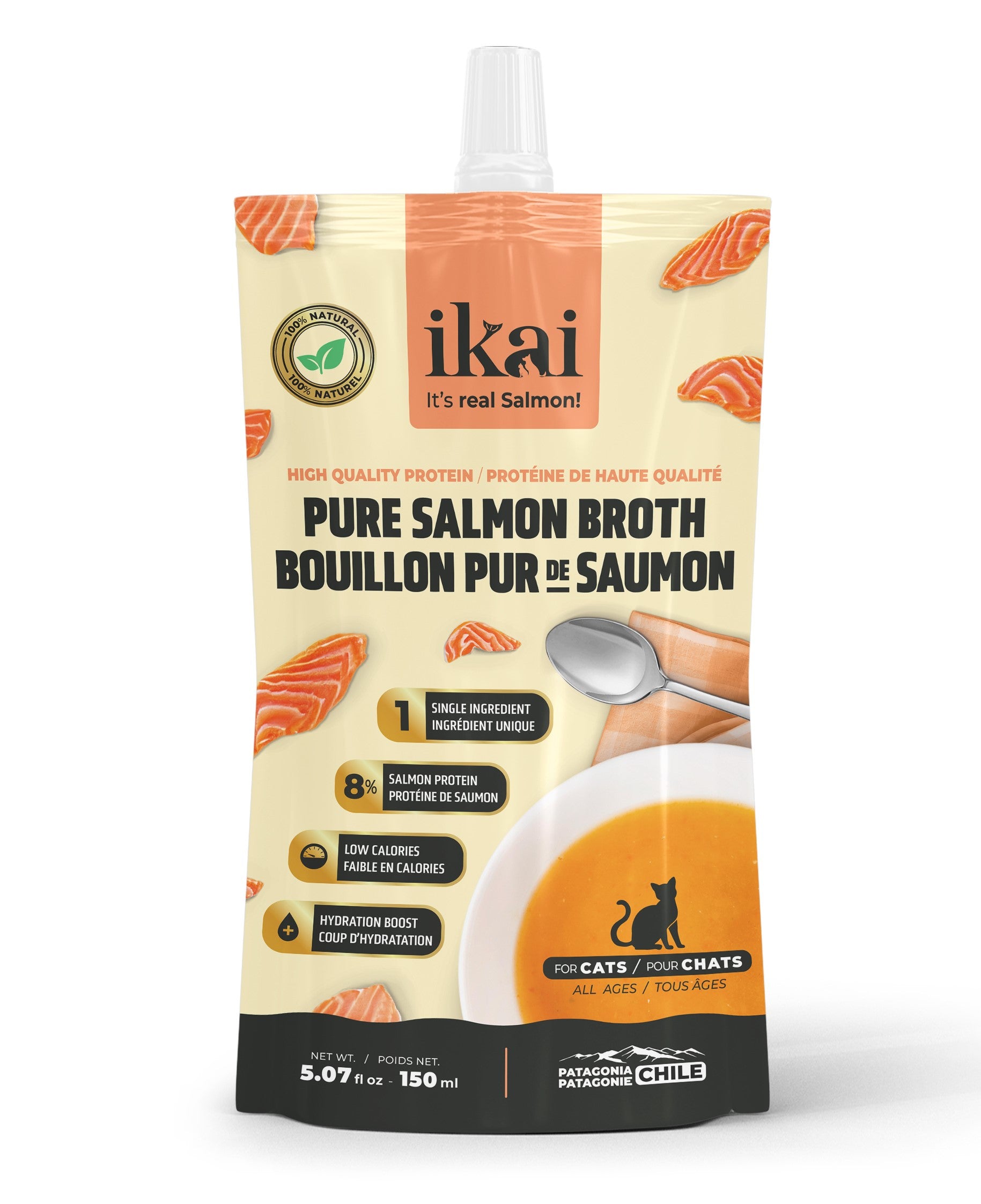 Caldo de Salmon Ikai para Gatos 150 ml