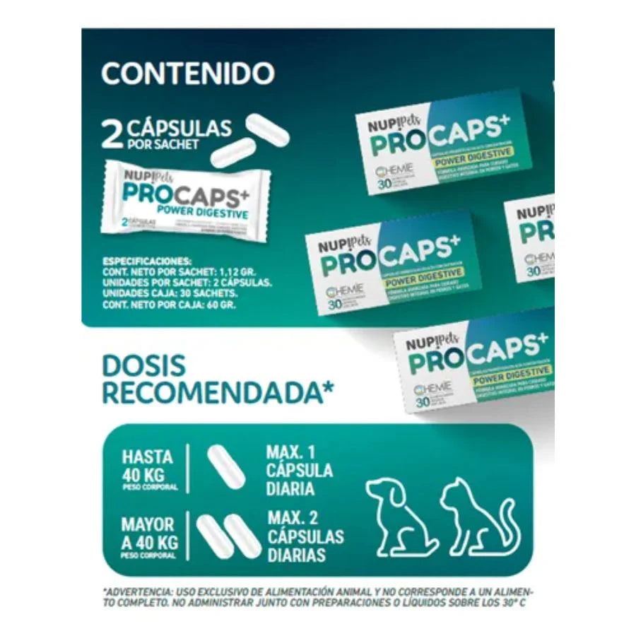 NUP! SACHET PROCAPS POWER DIGESTIVE (2 CAPSULAS)