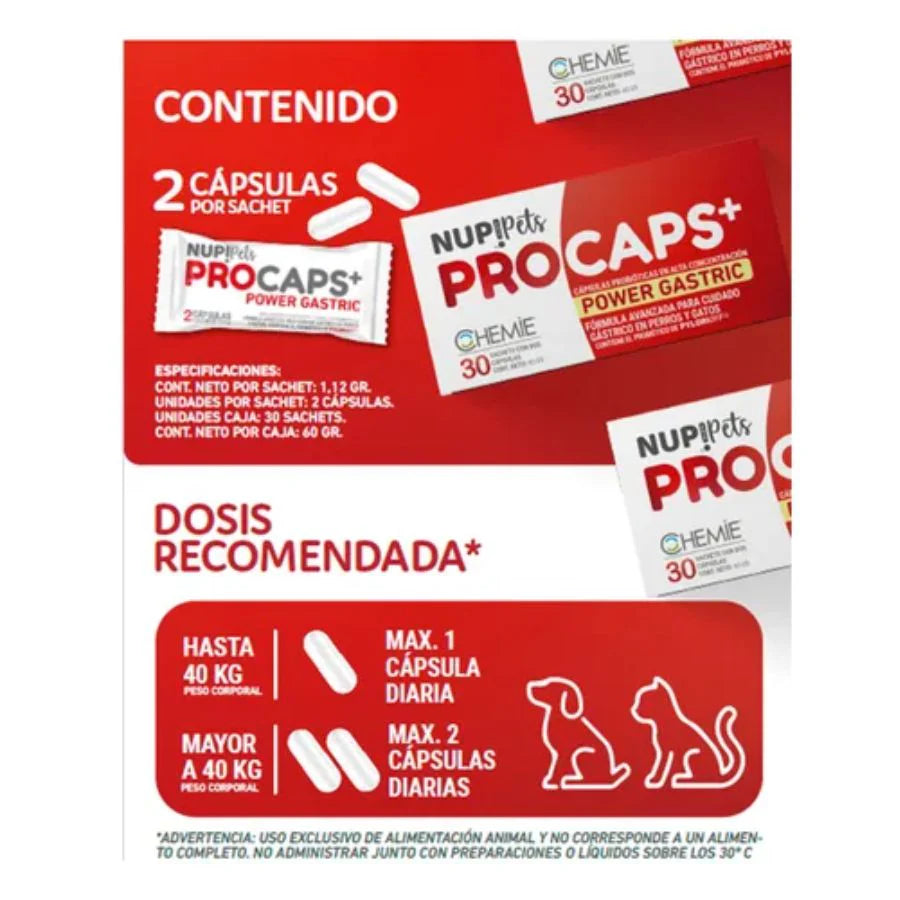 NUP! SACHET PROCAPS POWER GASTRIC (2 CAPSULAS)