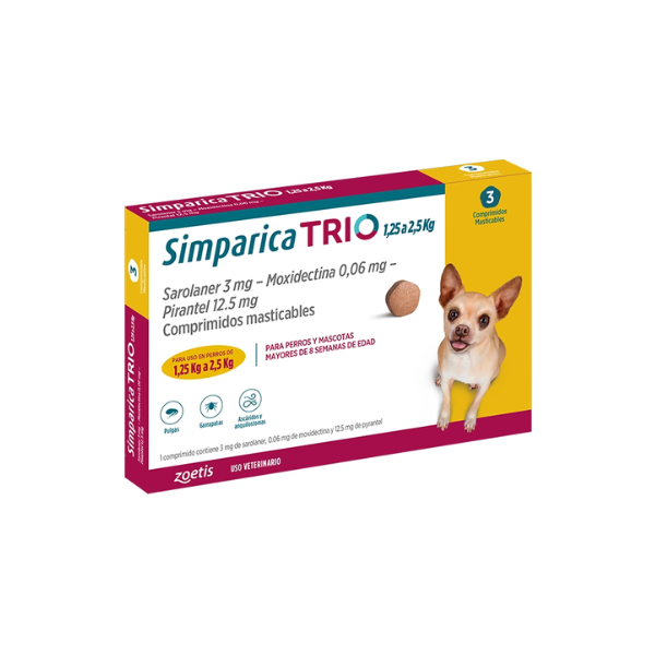 SIMPARICA TRIO 1.25-2.5KG 3 COMP