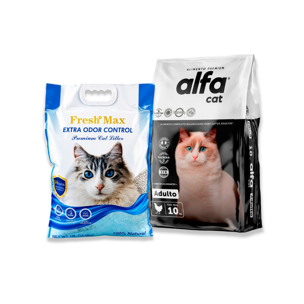 PACK 1 ALFA CAT 10 KG + 1 ARENA FRESH MAX 7 KG