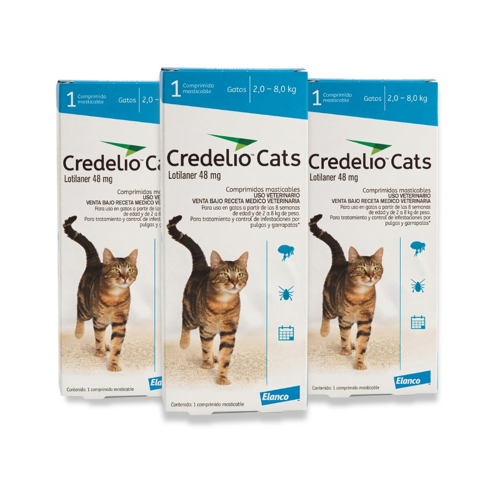 PACK 3 CREDELIO GATO 2-8 KG 1 COMPRIMIDO