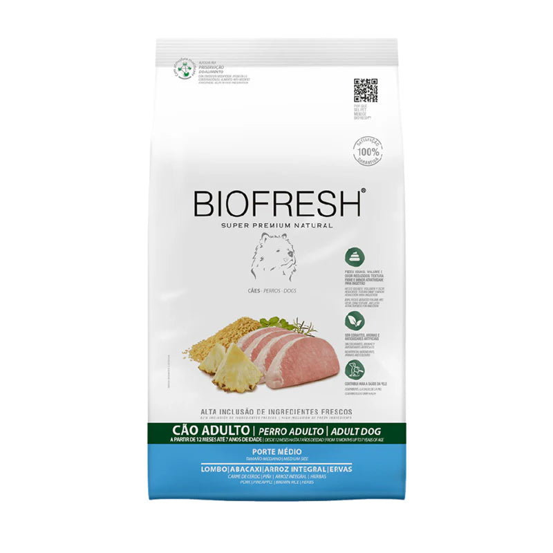 BIOFRESH PERRO AD RAZA MEDIANA CERDO Y PIÑA