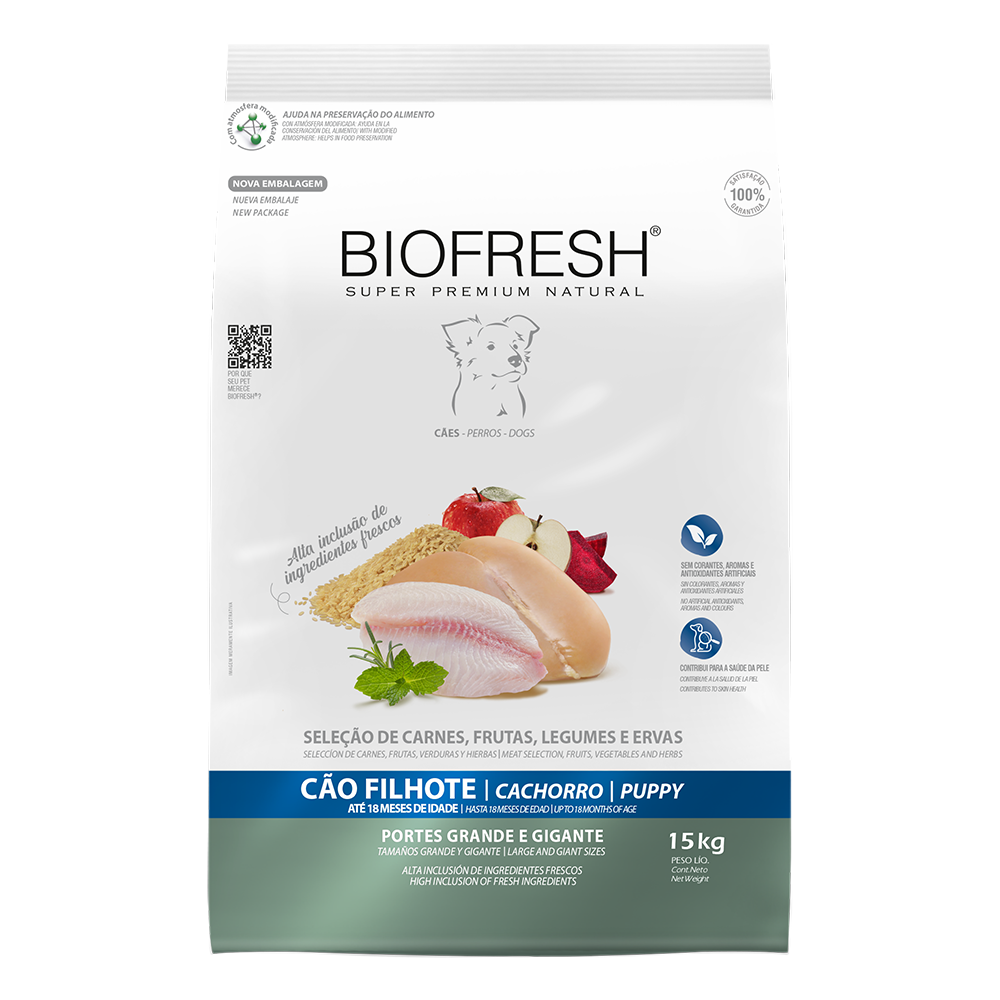 BIOFRESH PERRO CACHORRO RAZA GRANDE GIGANTE 15 KG