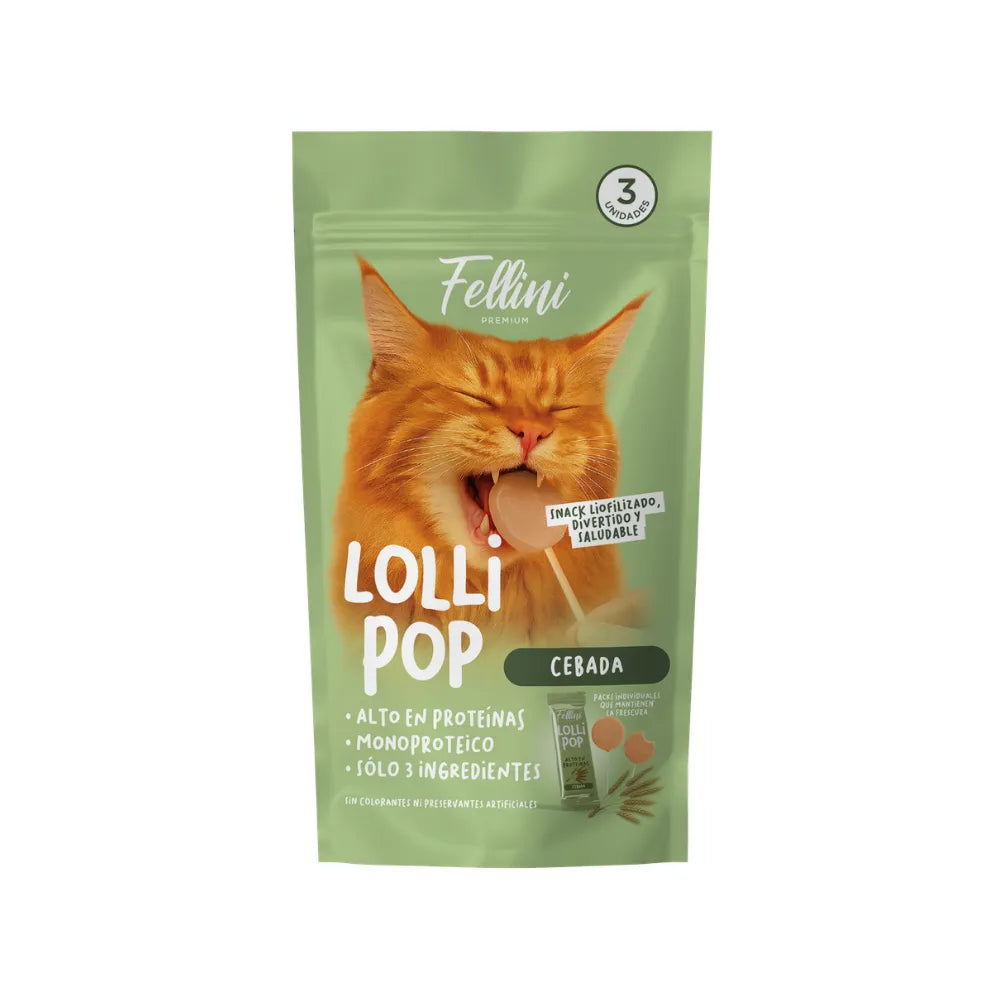 SNACK FELLINI LOLLIPOP CEBADA 3UN