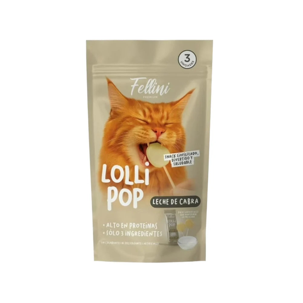 SNACK FELLINI LOLLIPOP LECHE 3UN