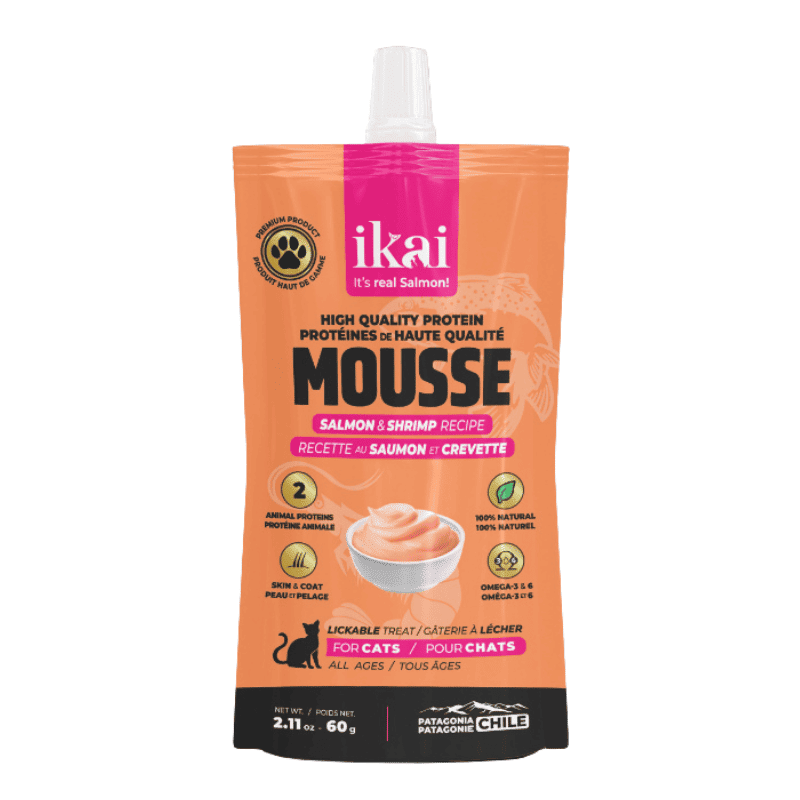 Mousse Ikai de Salmon y Camaron para Gatos 60 gr