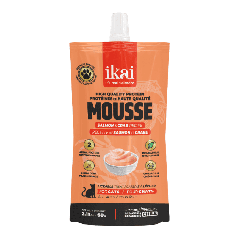 Mousse Ikai de Salmon y Cangrejo para Gatos 60 gr