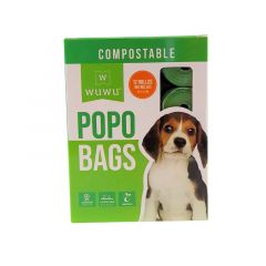 WUWU POPOBAGS X12 ROLLOS COMPOSTABLES